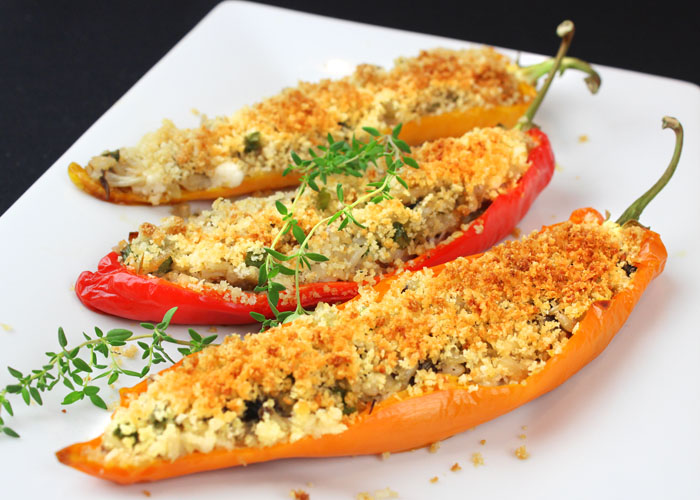 Mushroom Stuffed Sweetpeaks
